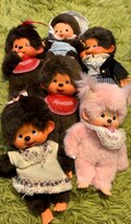Vintage Monchhichi dolls