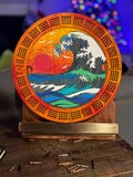 Ships Tomorrow! Rotating Great Wave Cribbage Board- Free inscription on back