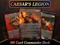 Caesar's Legion MTG Proxy Commander Deck, 100 Cards + 7 Double Sided Tokens | Custom Ancient Roman Themed Proxies for Magic EDH