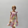 Crochet Doll Dress, Fashion Doll Dress Accessories, Crochet Doll Outfits Clothes Dress Only, Multicolor Variants