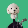 Cute White Dog Driver and Fairway Wood Covers | Adorable Golf Gift for Dog Lovers