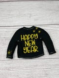 Happy New Year Elf Sweater-Sweaters for Elves-Christmas Fun-Elf Doll Sweater-Elf Doll-Clothes for Elf-2025-Elf Prop-Happy New Year 2025