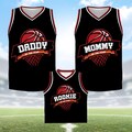 Personalized Daddy Mommy Of The Rookie Basketball Jersey, Custom Name Number Rookie Family Basketball Shirt,Rookie Of The Year Birthday Boy