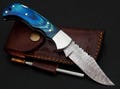 Unique Handmade Damascus Knife, Birthday Gift, Pocket Knife, Groomsmen Gift, Anniversary Gift, Handmade Gift, Personalized Gift for Him, Men