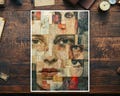 Mtg Card Sleeves: Patchwork of facial features Top Quality Sleeves, Suitable for all tcgs High Quality Gloss