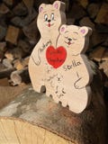 personalized solid wood bear puzzle