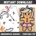 Unicorn Gingerbread Man Costume, Holiday Disguise, Christmas Party Outfit, Festive Gingerbread Theme, Cosplay Dress Upgin