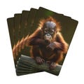 Cute Baby Orangutan Playing Cards, Fun Animal Deck Game Night Gift, Poker Card Set, Jungle Theme Poker Deck, Unique Wildlife Card Games