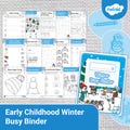 Winter Busy Binder for Kids – No Prep Educational Activities PDF
