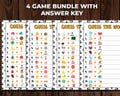Guess the Word Game, Rebus Puzzles and Brain Teasers, Printable Games for Children and Adult