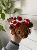 Ready to Ship Crochet Dragon, Handmade  Gift, Gingerbread Dragon, Christmas Dragon, cute dragon plushie, small dragon
