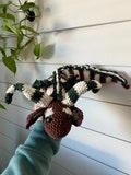 Ready to Ship Crochet Dragon, Handmade Gift, Gingerbread Dragon, Christmas Dragon, cute dragon plushie, Dragon Plush