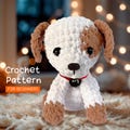 Cute Crochet Plushie Puppy Dog Pattern from Mini Chunky Yarn, Amigurumi Jack Russell Terrier Lover Gift, English PDF