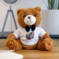 Venezuela USA Teddy Bear / United States Flag/ Venezuela Flag / One Heart Two flags / Exchange Student / Unique Gift