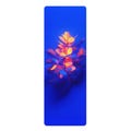 Rubber Yoga Mat, Pine and Leafs Design, Eco-Friendly Fitness Mat, Non-Slip Exercise Mat, Workout Gear, Gift for Yogis