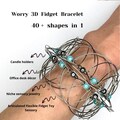 Bangle Fidget Bracelet 3D Mandala/EDC Pocket Fidget Toy/Flexible logical Orb Toy/Magic Meditation loop/Jewelry/Table decor/Pen holder