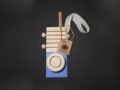 Wooden Toy Walkie Talkie, Pretend Walkie Talkie for Little Ones to Have Fun With Pretend Play, Handcrafted Wooden Toy,  Birthday Gift