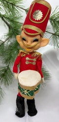 Vintage Big Eyes Stockinette Child Elf | Darling 7" Stand Alone Soft Sculpture Doll for Christmas or Anytime!