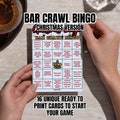 Christmas Bar Crawl Bingo for Adults | Ladies Night Party Games | Girls Night Games | Bar Scavenger Hunt | Birthday Coworker Bar Crawl Games