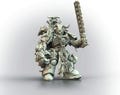 Space Marine - Ram Tribe | 32mm Scale Resin Miniature | 12K Resolution | Warhammer 40K | Wide Customization Options | Belksasar |