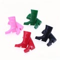 Miniature Rubber Rain. Miniature Boots that fit popular Christmas Elves and 12" fashion dolls. Miniature Santa Boots. Elf Doll Boots.