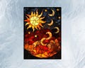 MTG Card Sleeves: sun and stars moon, High-Quality Sleeves, Perfect for All TCGs,MTG Accessories,Foil/Holo Finish