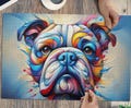 Colorful Wall Art English Bulldog Puzzle 300/500/1000 Pieces, Dog Lovers Gift, Gift Dad, Jigsaw Puzzle Art, Gifts Dog Lovers, Animal Lover