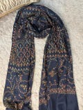 Blue Pashmina Scarf flower festival pashmina shawl hippie Shawls Women wedding Stole Mothers Day Gift Bohemian Gift for her
