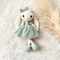 Amigurumi Rabbit Toy , Bunny, Rabbit Baby %100 Hand Made, Natural Cotton , Babyshower , Mother Gift, baby toy 6-12 month