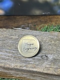 Custom Engraved Company Logo Ball marker - Custom Made & Personalized - Laser Engraved, 1.25" Diam, .120" Thick, Free Shipping