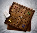 Aggravation Game Board, Handcrafted, Wooden, 5-hole version
