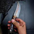 Cumai knife, copper damascus ,fixed blade knife, cumai steel, copper damascus knife, premium knife, christmas gift, hunting knife, camping