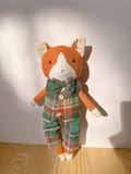 Custom your pet into a doll, handmade linen plushy, personalized stuffed animal toys, custom dog and cat plush