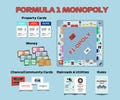 Formula 1 Monopoly 2025 | F1 Monopoly | Board Game | Custom Game | Grand Prix Game | English Edition | Instant Download | Printable Version