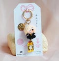 Mini Crochet Amigurumi Keychain Blond Chef (Actual Keychain)