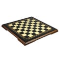 Helena Elevated Mother Of Pearl Ebony Chess Board 17 Inch