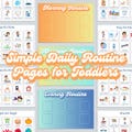 Retro Routine Chart Bundle for Boy Toddler Visual Schedule Printable for Kids Daily Planner Sheets and Routine Cards Digital Download