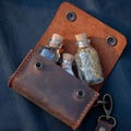 Camping Kitchen Set Handmade Leather Spice Bag Durable Kitchen and Camping Accessory Bushcraft Gear Camping Utensils