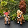 3D Printed Tiny Reindeer Fidget |Stocking Stuffer | Flexible Animal Fidget | Deer Creature Flexi Toy | Articulating Christmas Fidget