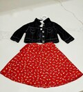 American Girl Doll clothes Bundle  Denim Jacket  Floral Skirt, rare & adorable