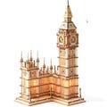Big Ben Illuminated Wooden Model Desk Toy DIY Kit